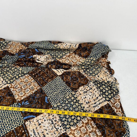 Go Softly Patio Woman Dress 3X Patchwork Rayon Muumuu Caftan FLAWED Read Desc - Picture 11 of 16